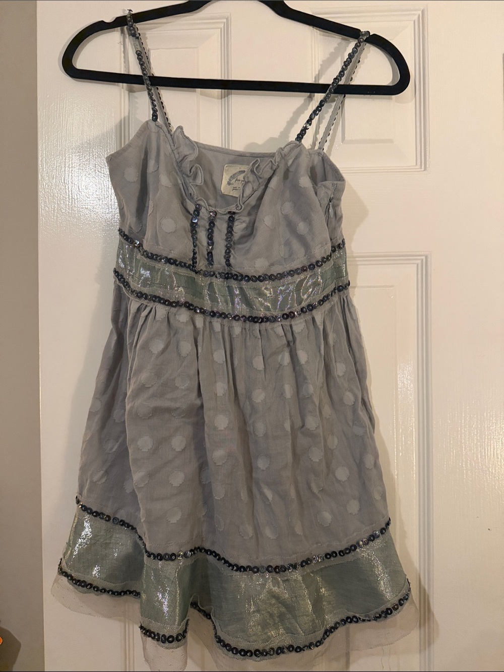 Silver Gray Free People Top